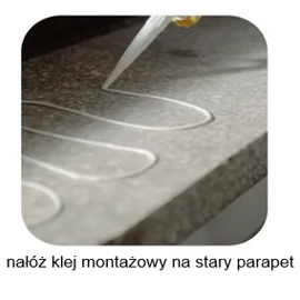 nałóż klej montażowy