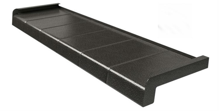 parapet aluminiowy płytka antyk srebrny